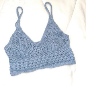 Fashion Nova Eliana Crochet Cropped Tank Top